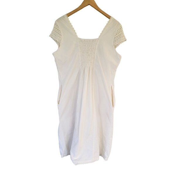 Soft Surroundings Angelica Gauze Embroidered Dress Ivory Size M - Picture 8 of 14